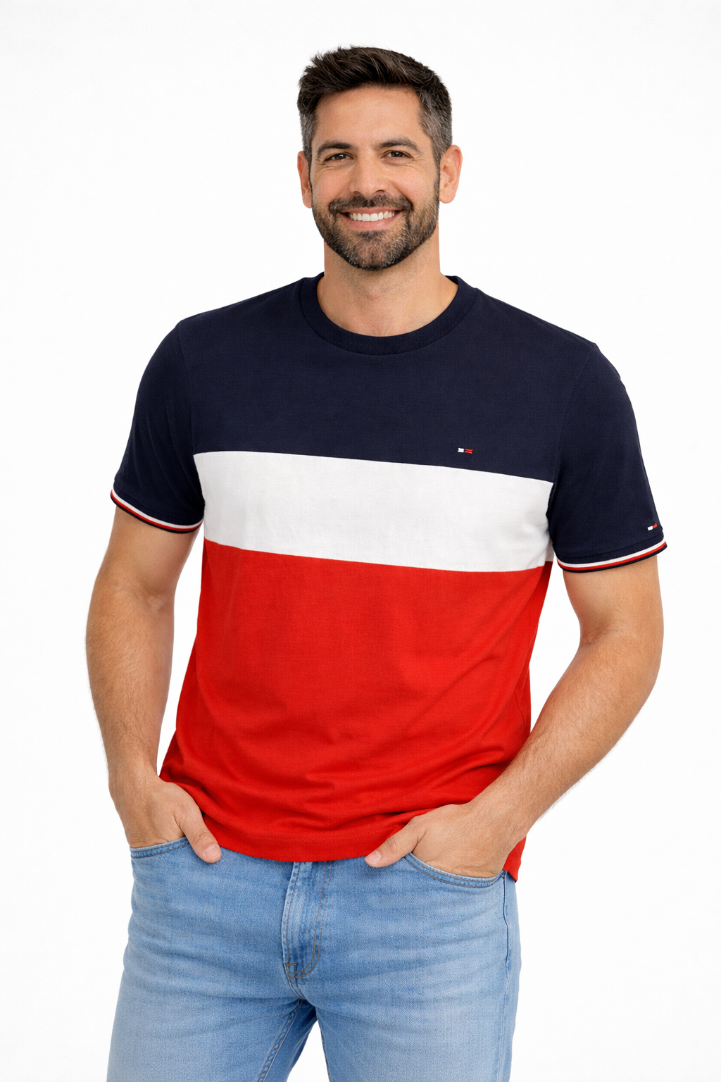 Camiseta T-Shirt Tommy Hilfiger Azul Blanco