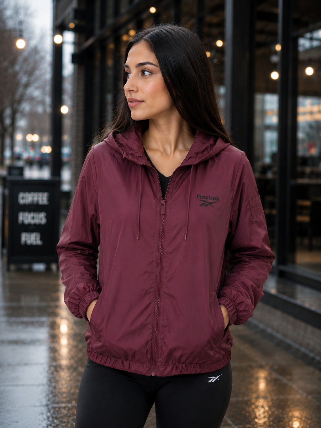 Chaqueta Reebok Windbreaker Morado Mujer