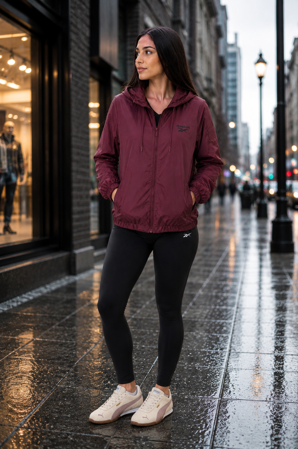 Chaqueta Reebok Windbreaker Morado Mujer