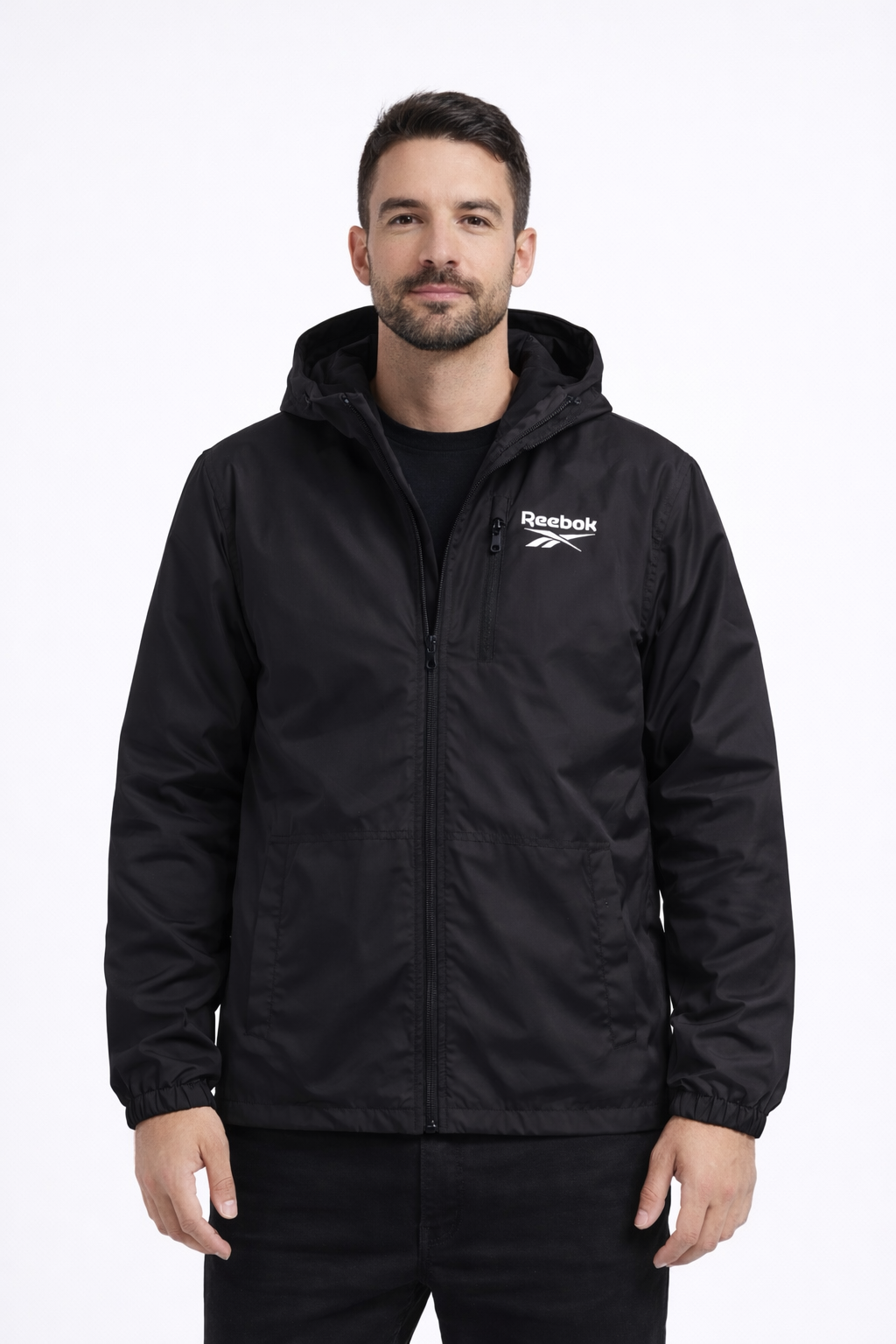 Chaqueta Reebok Negra Windbreaker Hombre