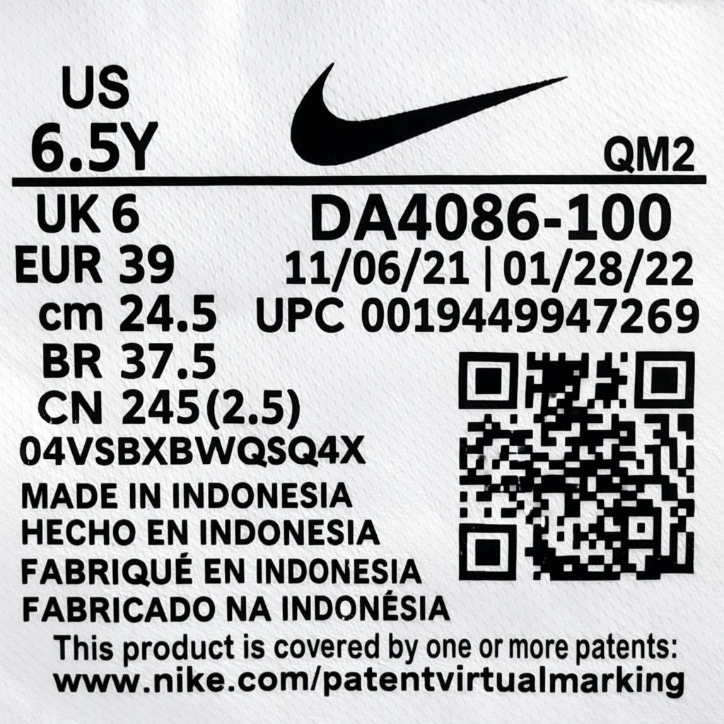 Tenis Nike Blazer White Black Mujer